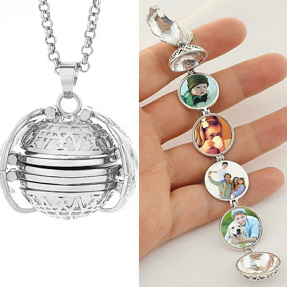 🚨ONE LEFT🚨  Angel Wing Keepsake Fold Out Photo Locket 🏆HP🏆